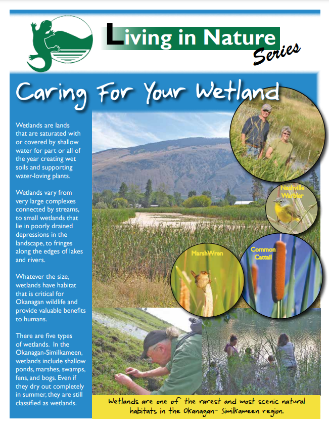 The cover page for the Caring for Your Wetland fact sheet.